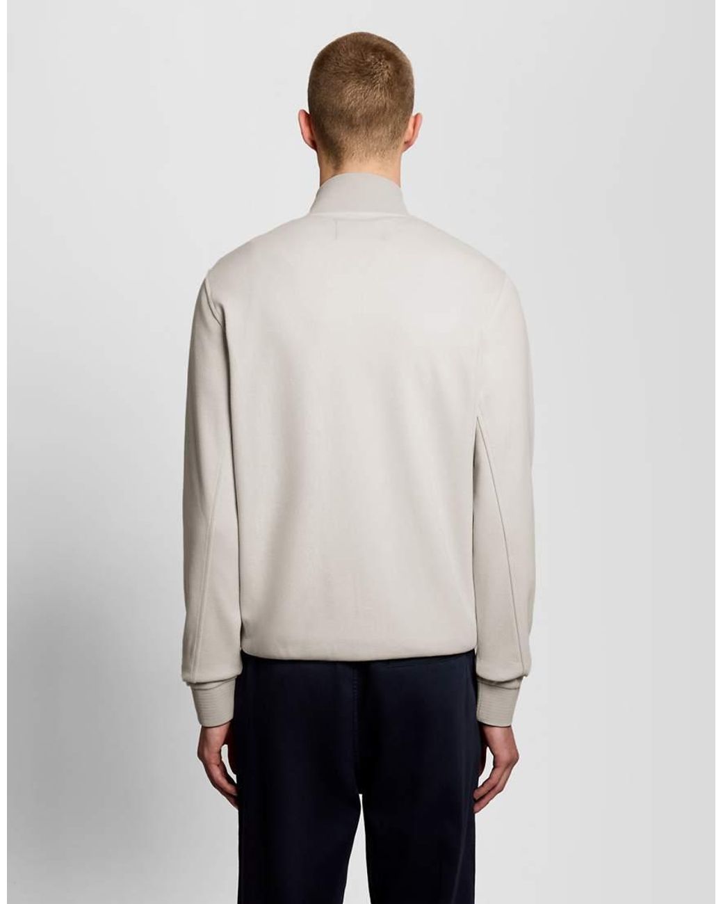 Lyle & Scott Natural Mid Layers Pique Zip Through Sweatshirt for men