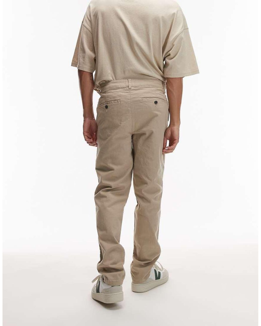 Topman White Slim Chino Trousers for men