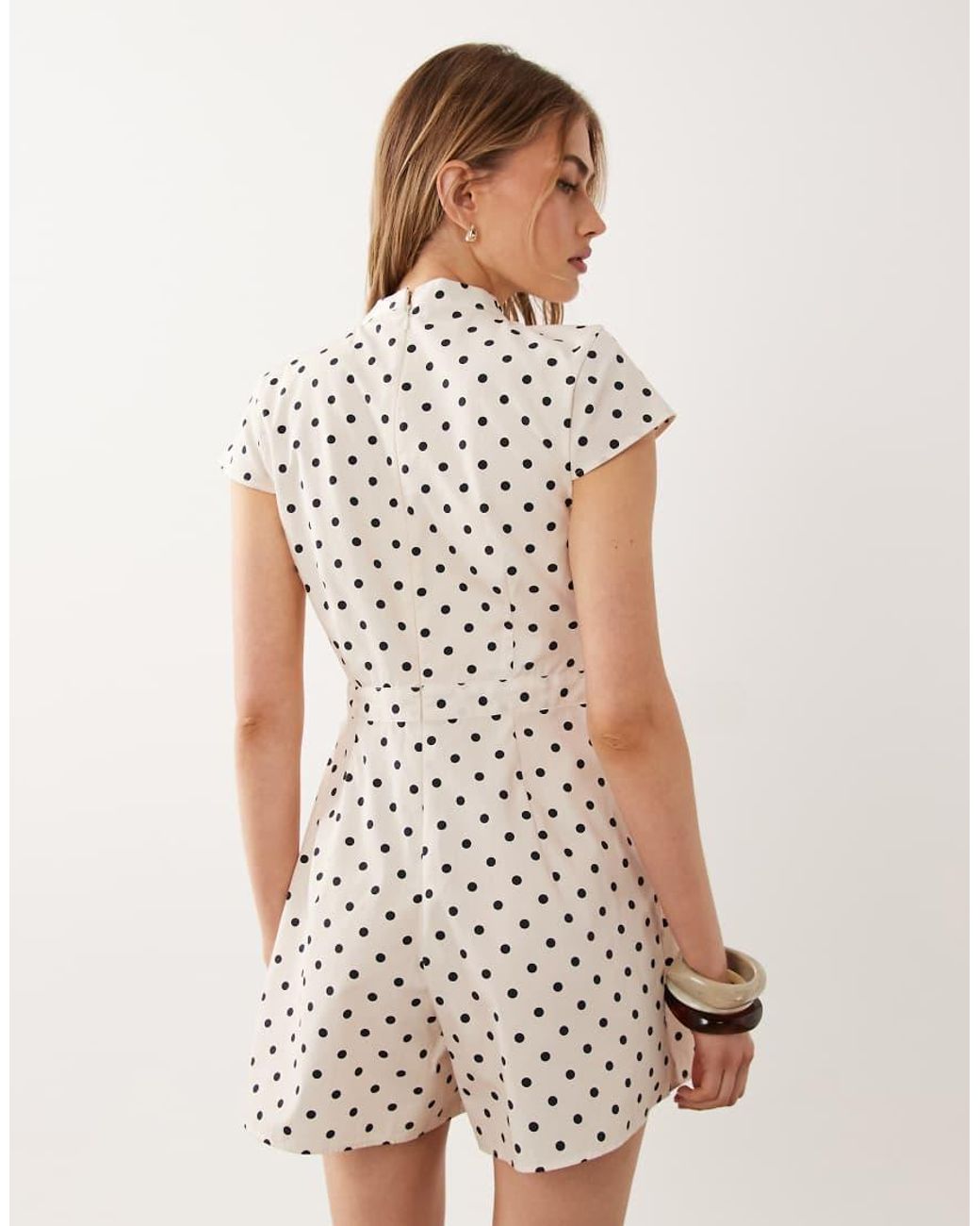 Miss Selfridge White Romper With Neck Tie