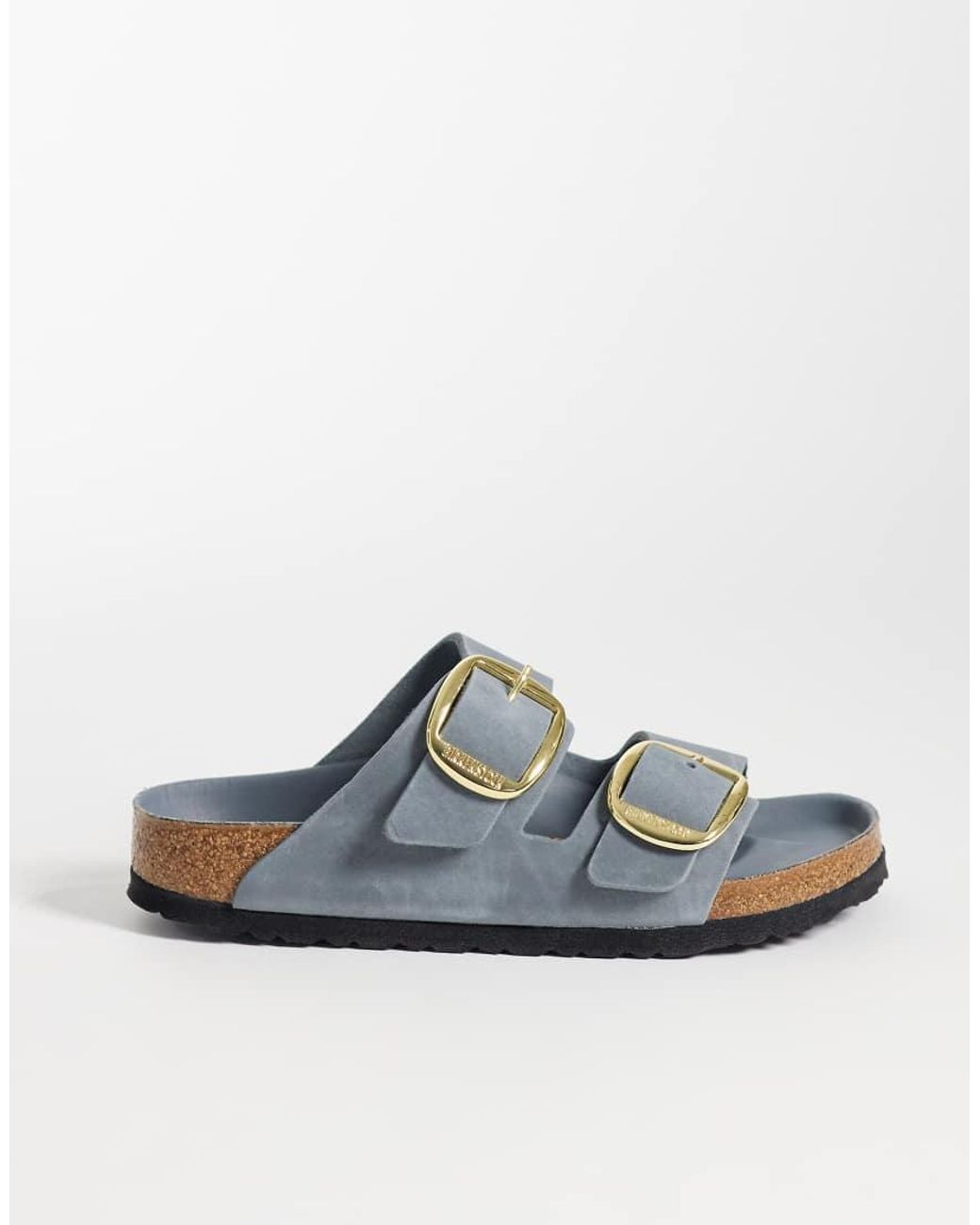 Birkenstock Blue Arizona Big Buckle Oiled Leather Sandals
