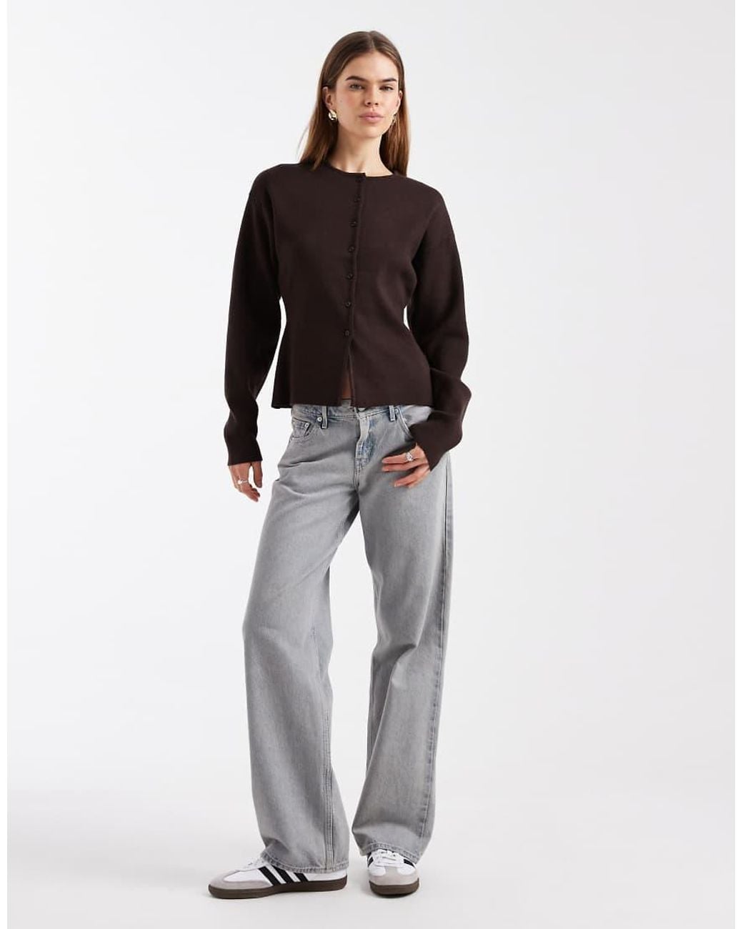 ONLY Black O-neck Knitted Cardigan