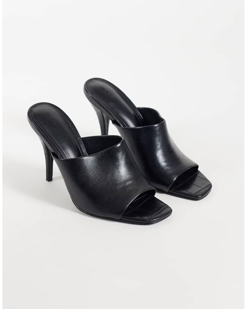 ASOS Black Native Cone Heeled Mules