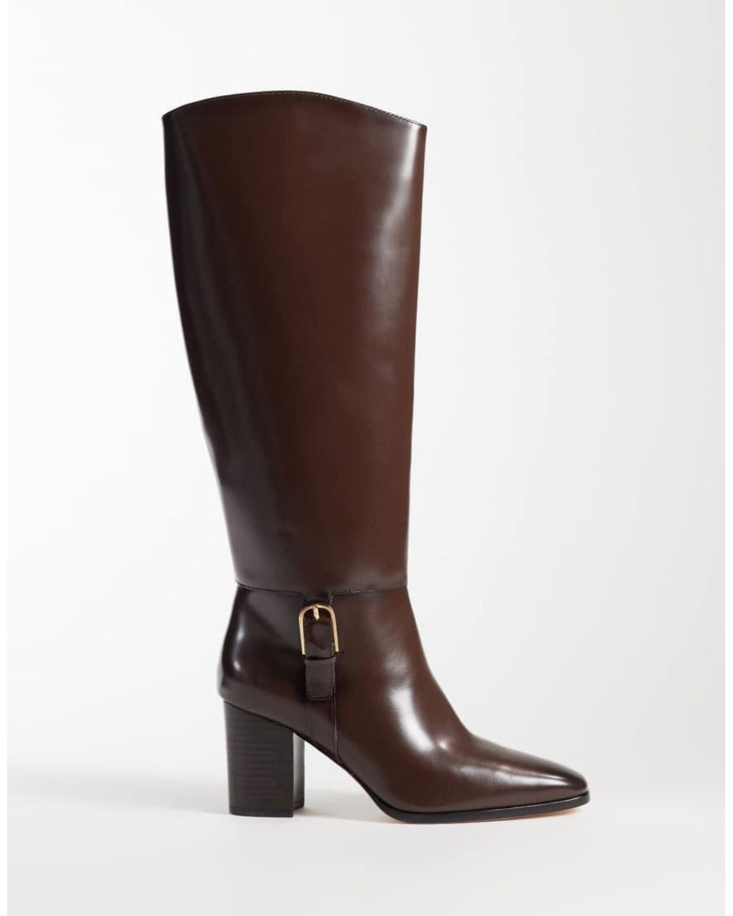 Ralph Lauren Brown Knee High Heeled Boots