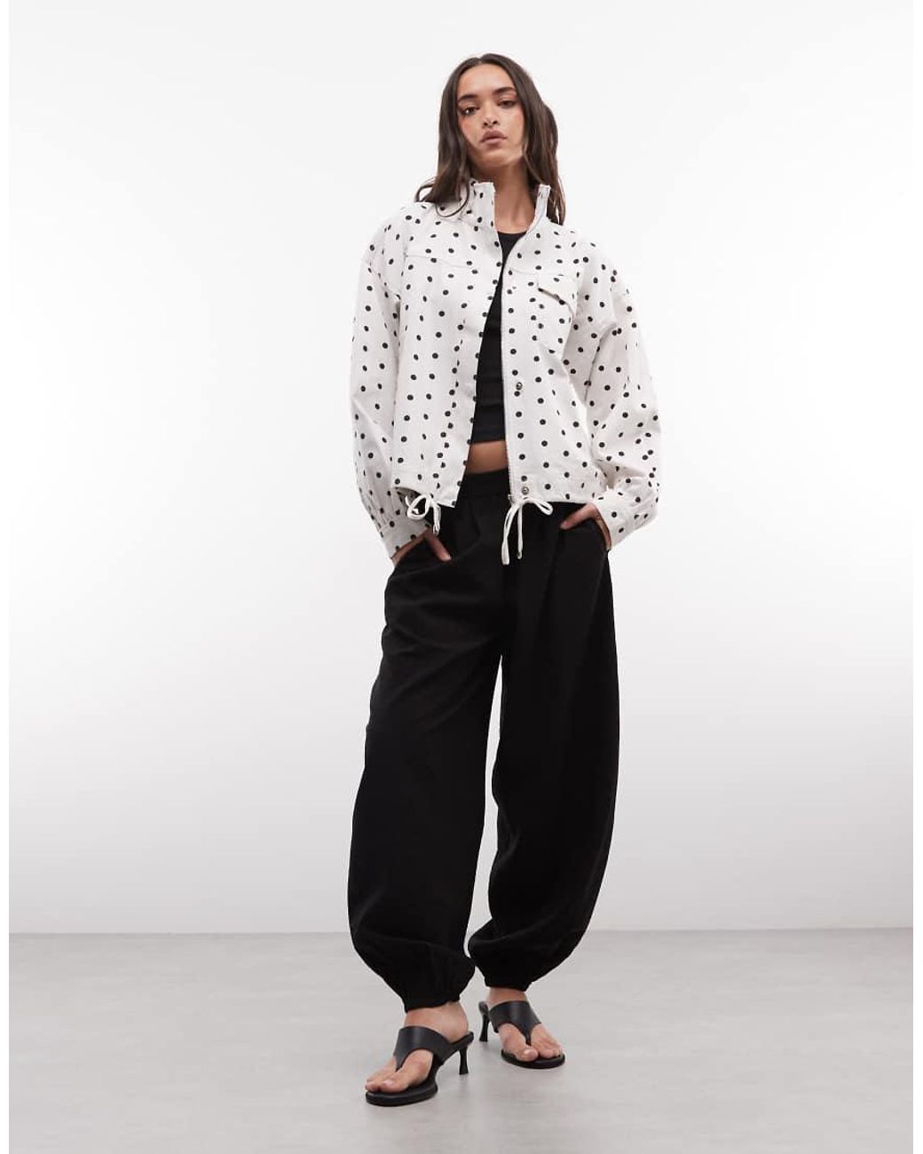 Liquor N Poker White Funnel Neck Jacket