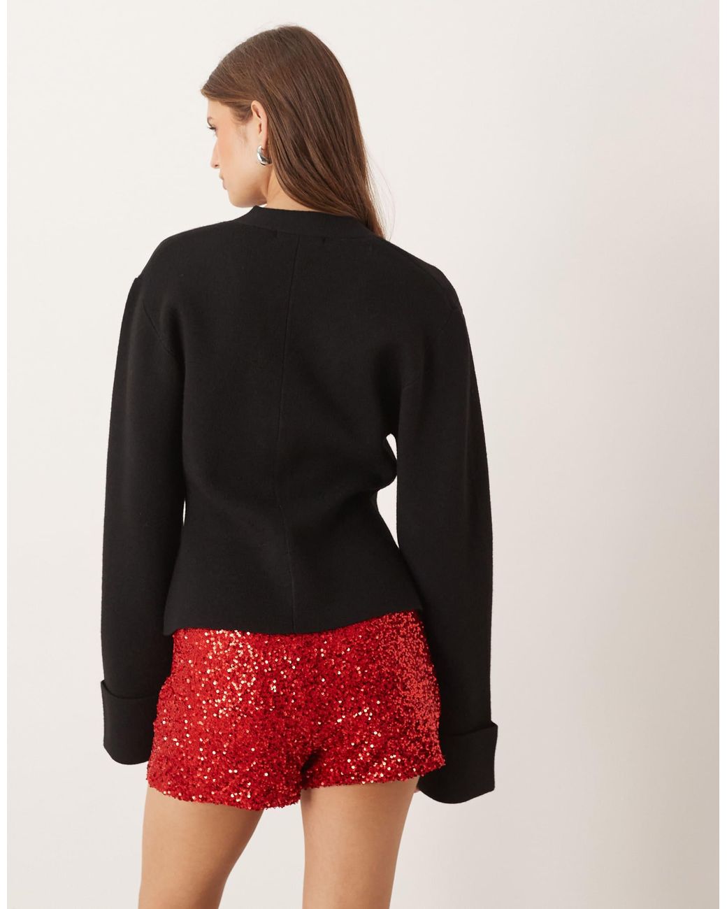 Never Fully Dressed Red Sequin Hotpant
