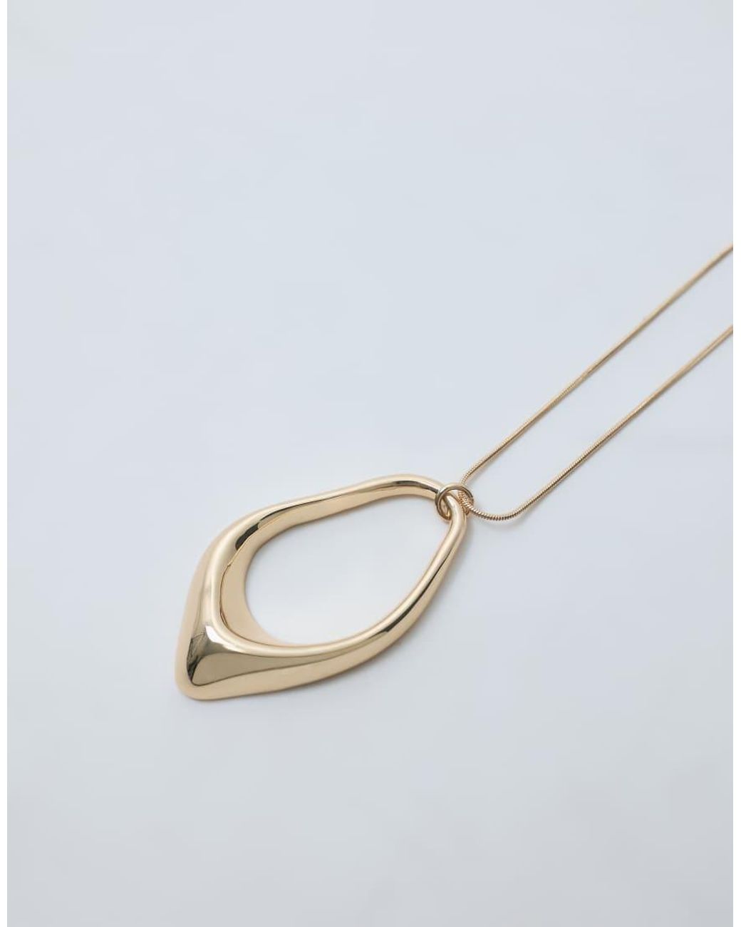 ASOS Natural Long Necklace With Abstract Pendant