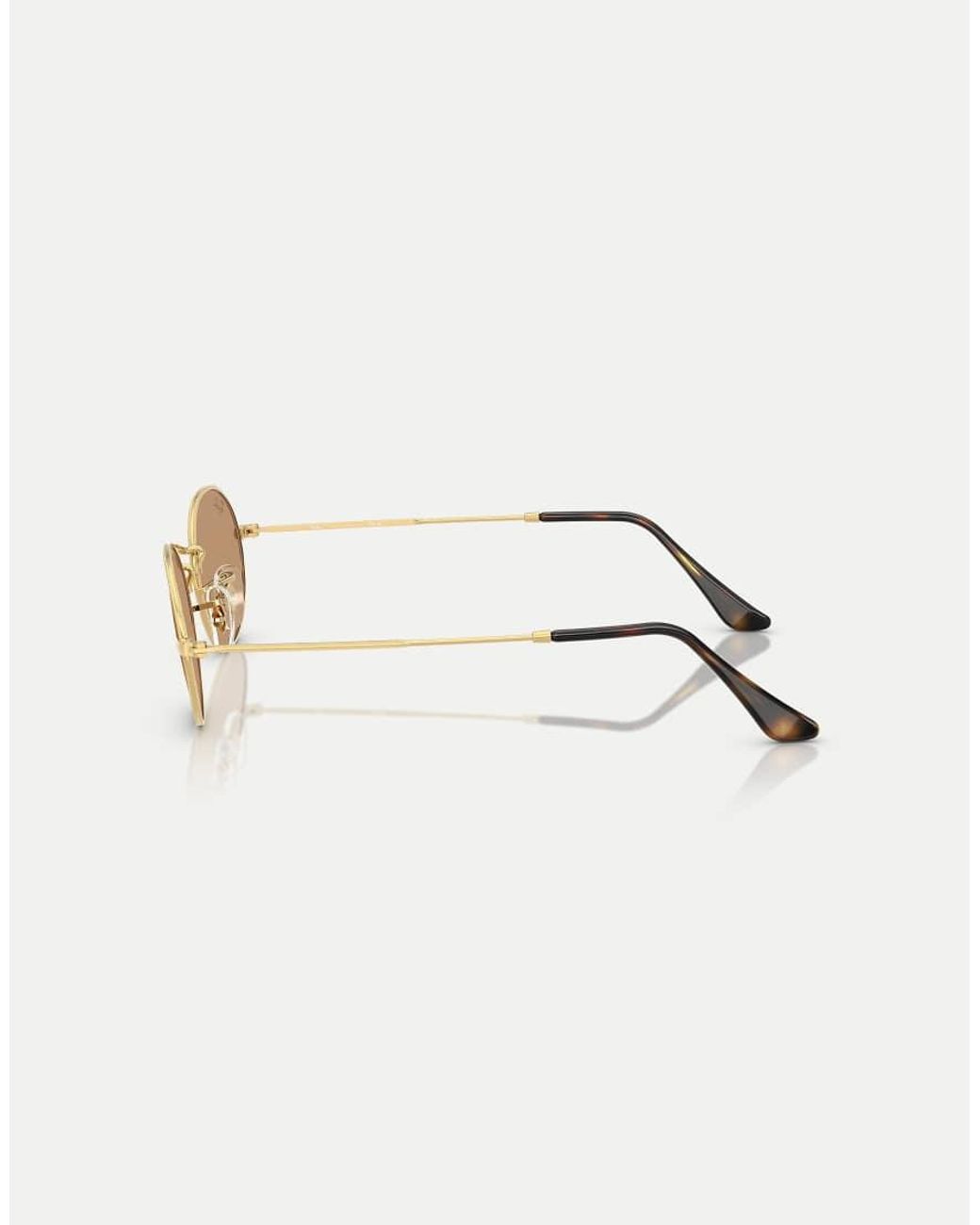 Ray-Ban Natural Oval Metal Summer Capsule Oval Sunglasses With Lens