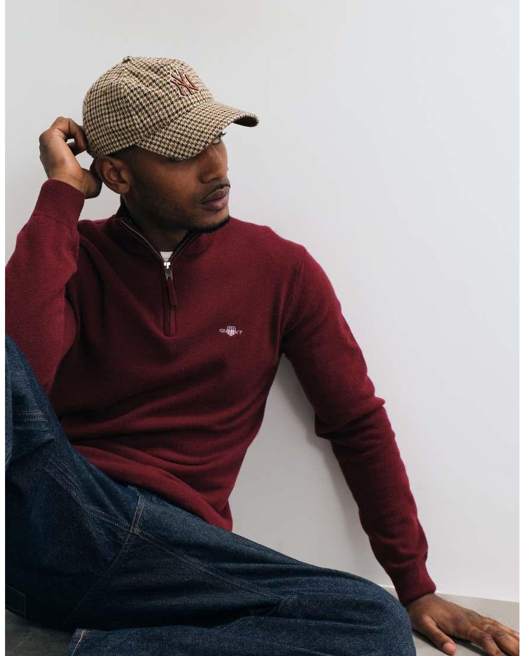 Gant Multicolor Regular Fit Quarter Zip Jumper for men