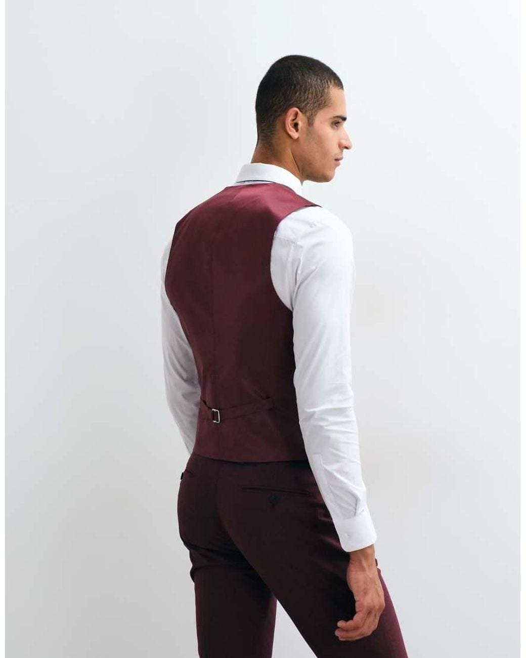 ASOS Purple Skinny Suit Waistcoat for men