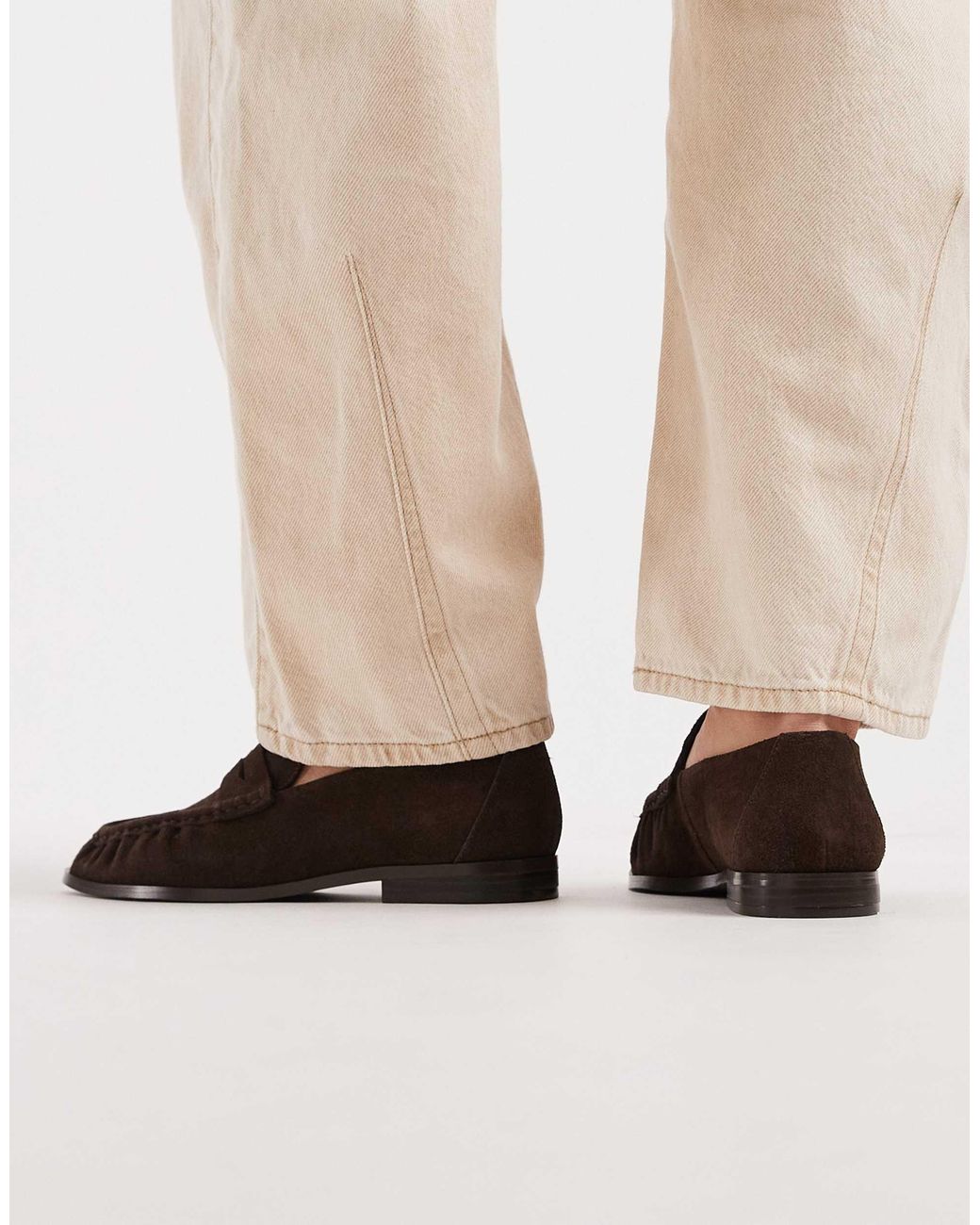 Schuh Brown Lewis Rouched Loafers