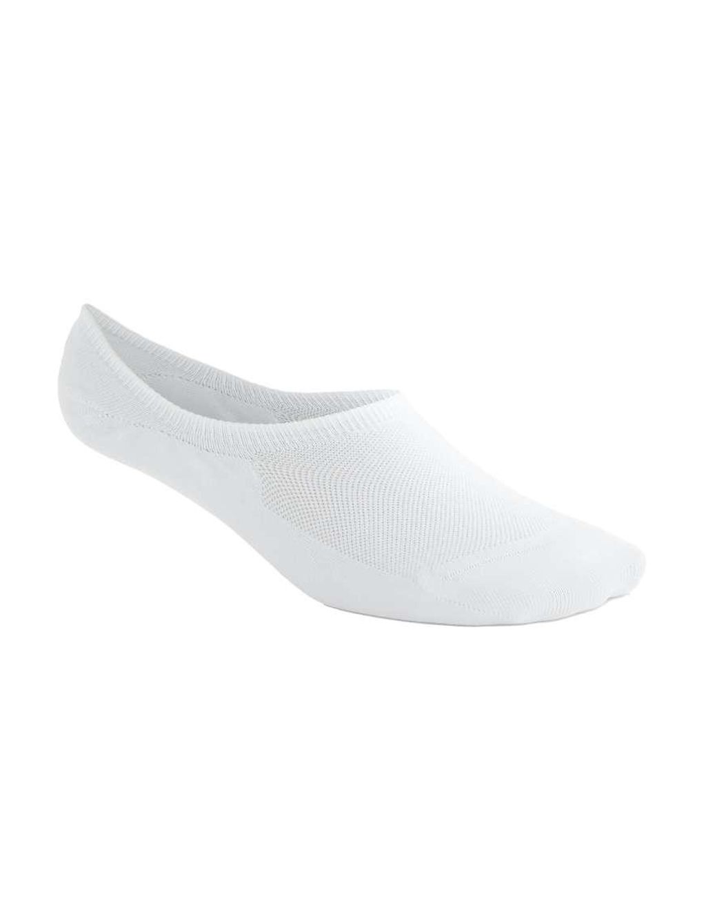 Oysho White 3 Pairs Of High-Cut Invisible Polyamide Blend Sports Trainer Socks