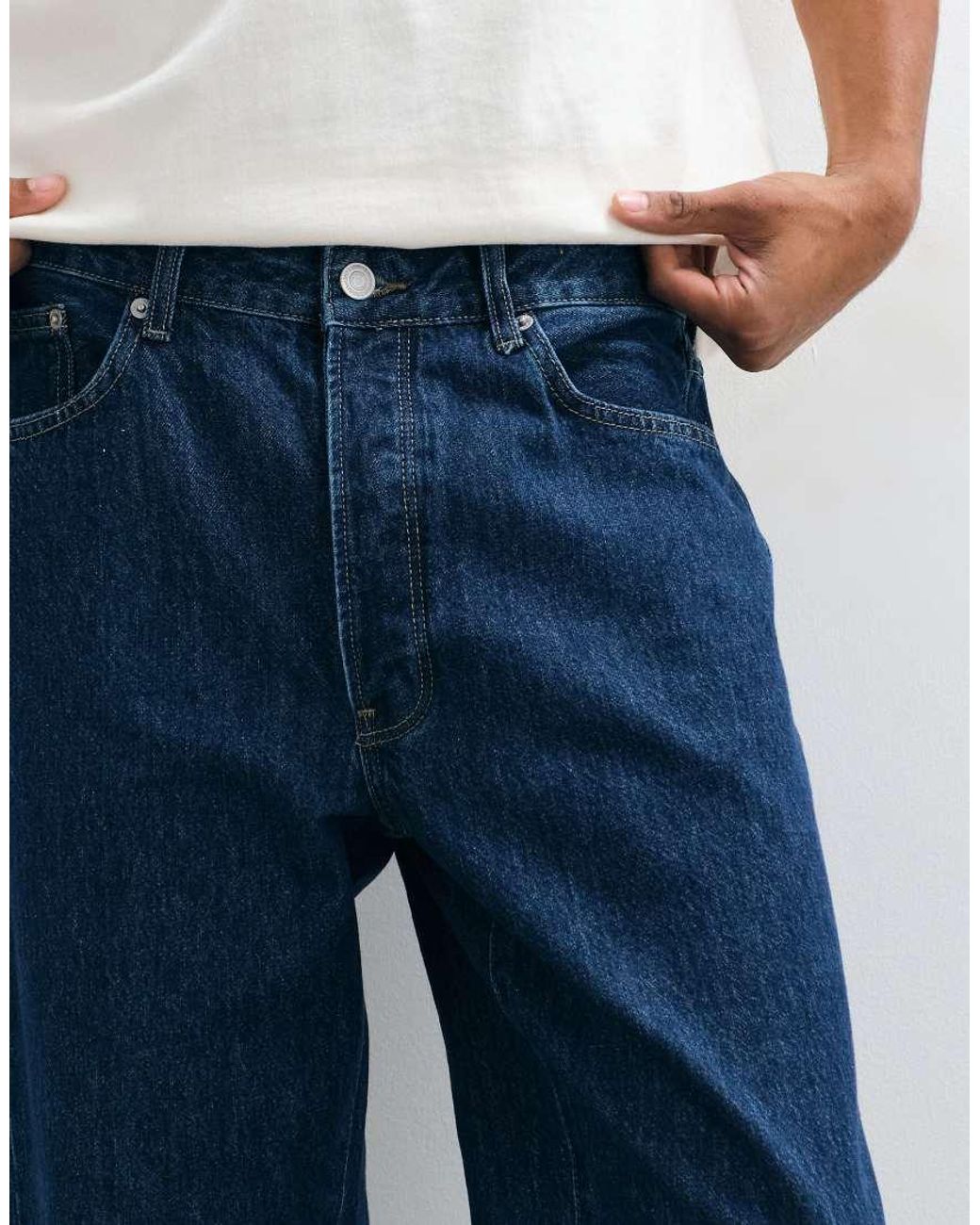 Only & Sons Blue Tye Loose Tapered Fit Jeans for men