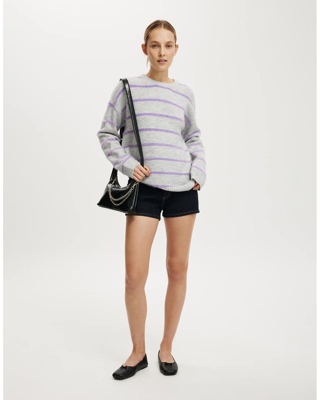 Cotton On Gray Luxe Crew Sweater