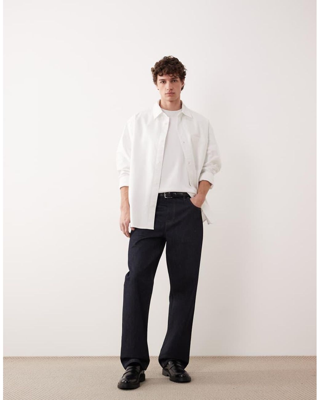 Camicia Oxford Super Oversize Bianca di ASOS COLLECTIVE in White da Uomo