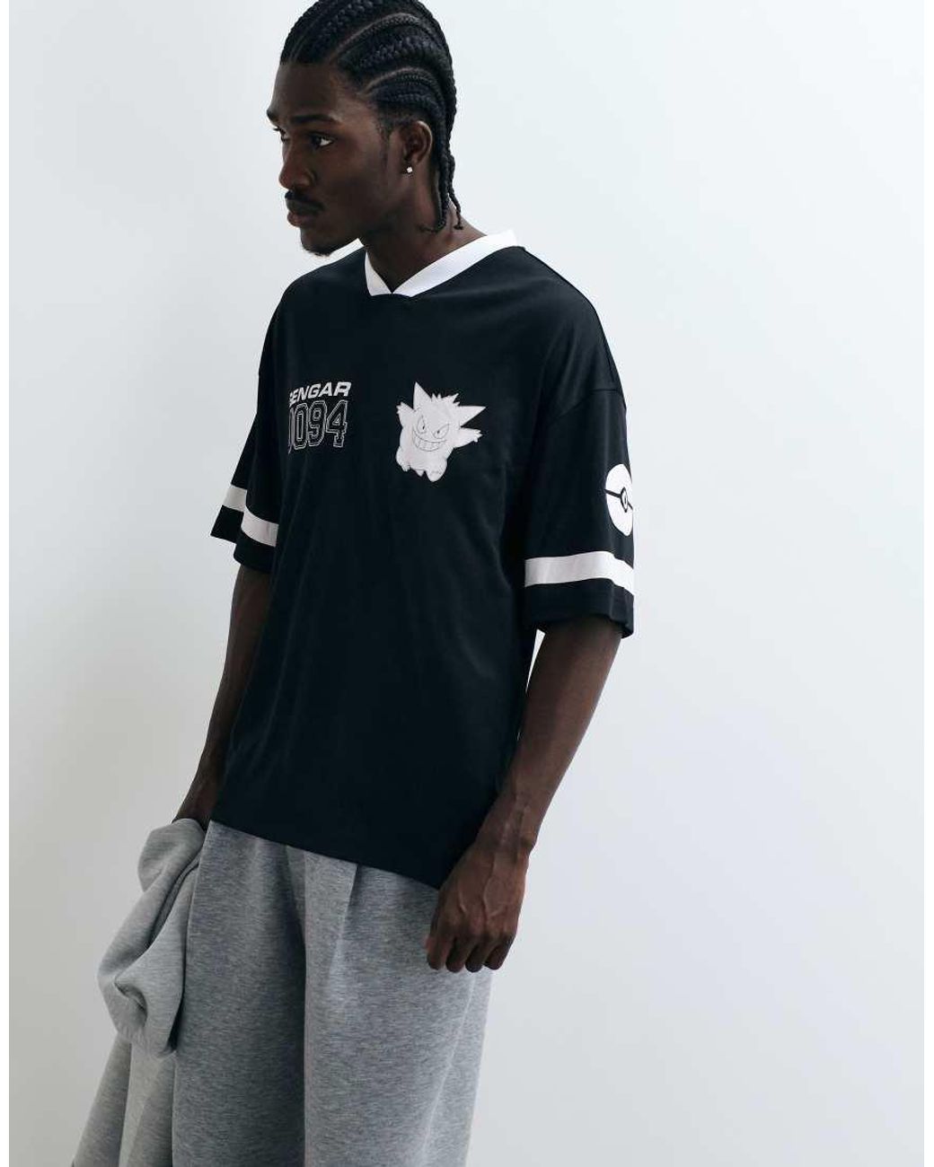 ASOS White Oversized T-shirt With Gengar Pokemon Print for men