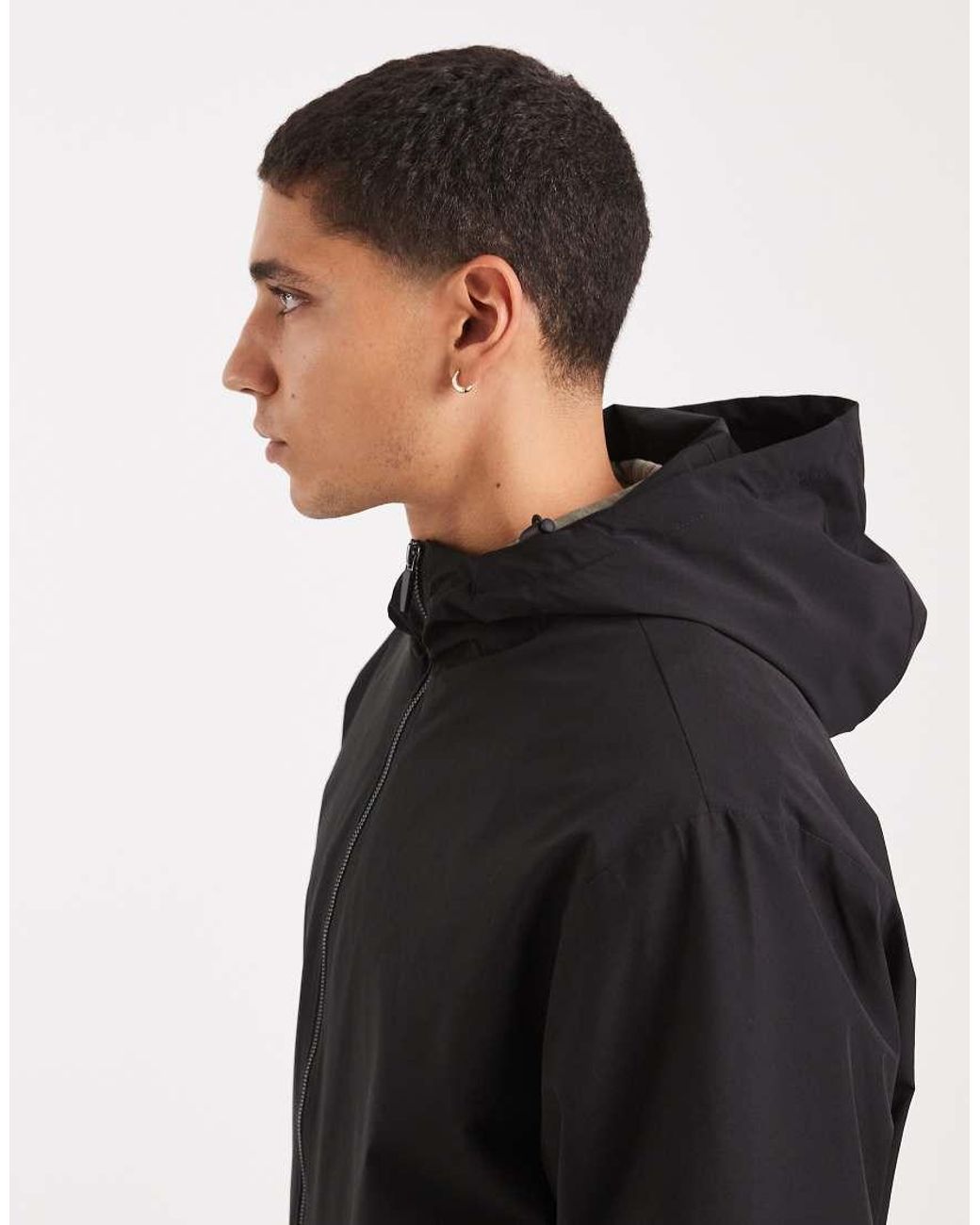 Jack & Jones Black Light Hooded Jacket for men