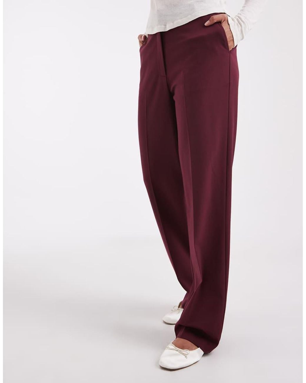 ASOS Red Tailo Slim Straight Pants