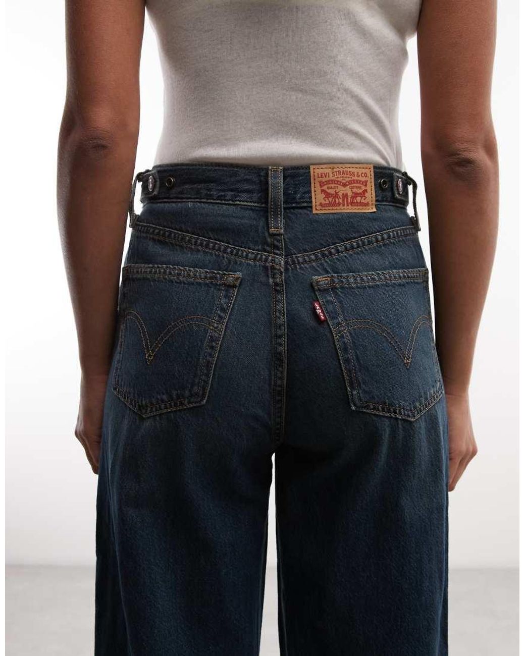Levi's Blue Cinch Baggy Jeans