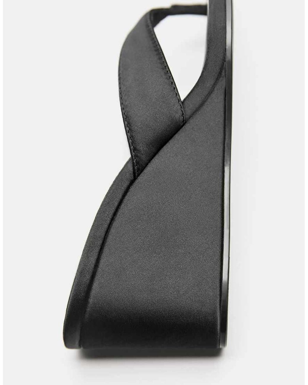 Pull&Bear White Wedge High-Heel Sandals