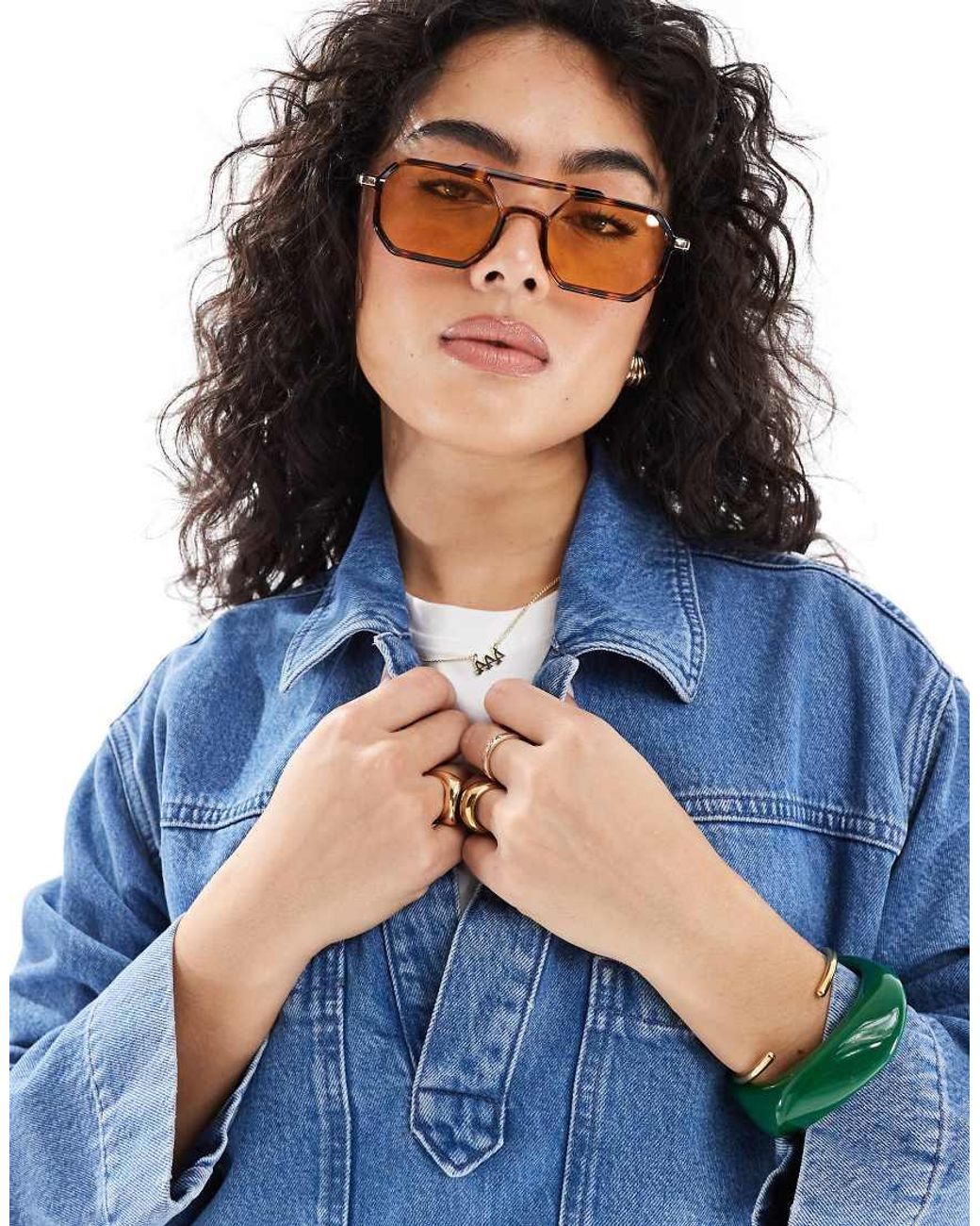 ASOS Blue Denim Rugby Top