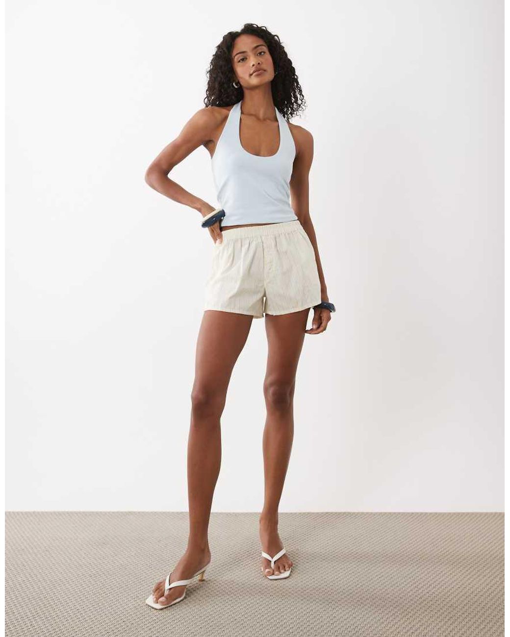 Motel White Co-ord Short