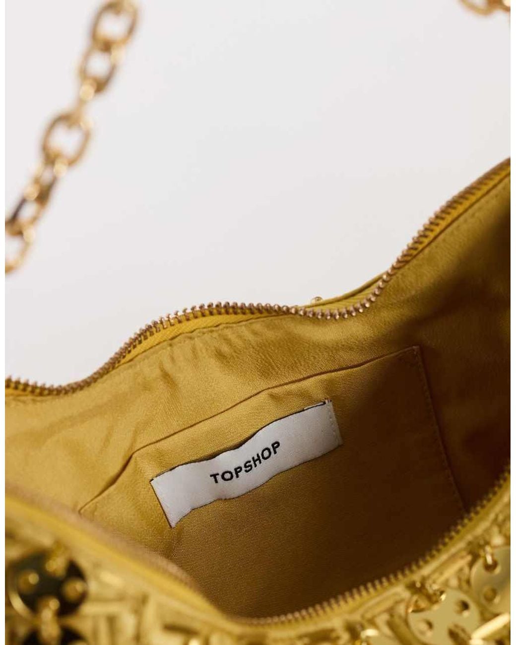 TOPSHOP Metallic Stellan Sequin Medium Scoop Shoulder Bag