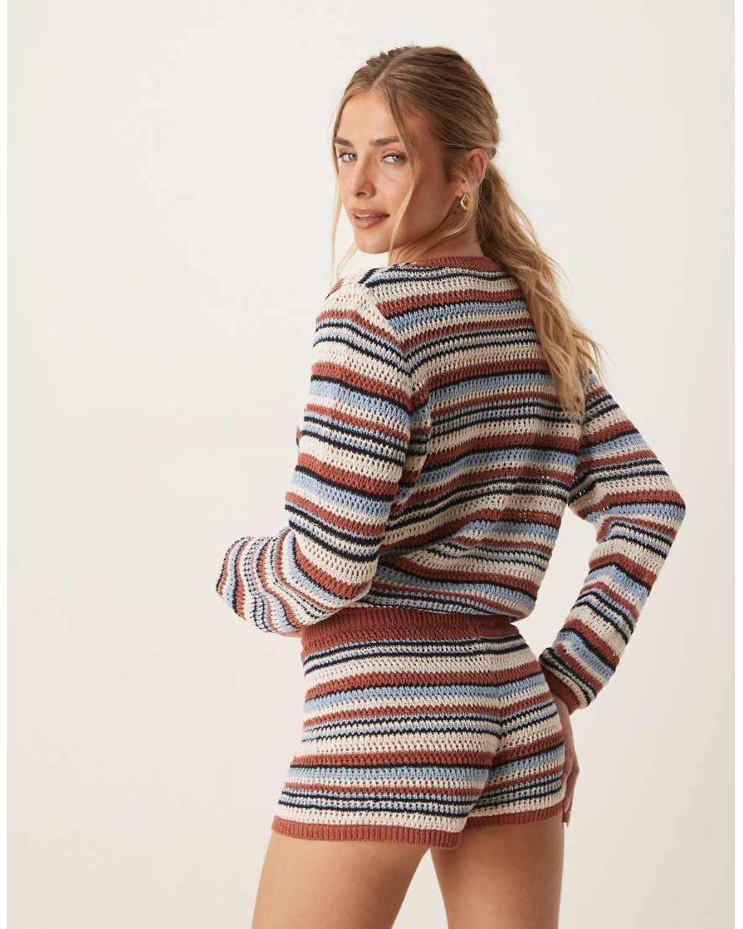 ASOS Natural Knitted Micro Short Co-ord