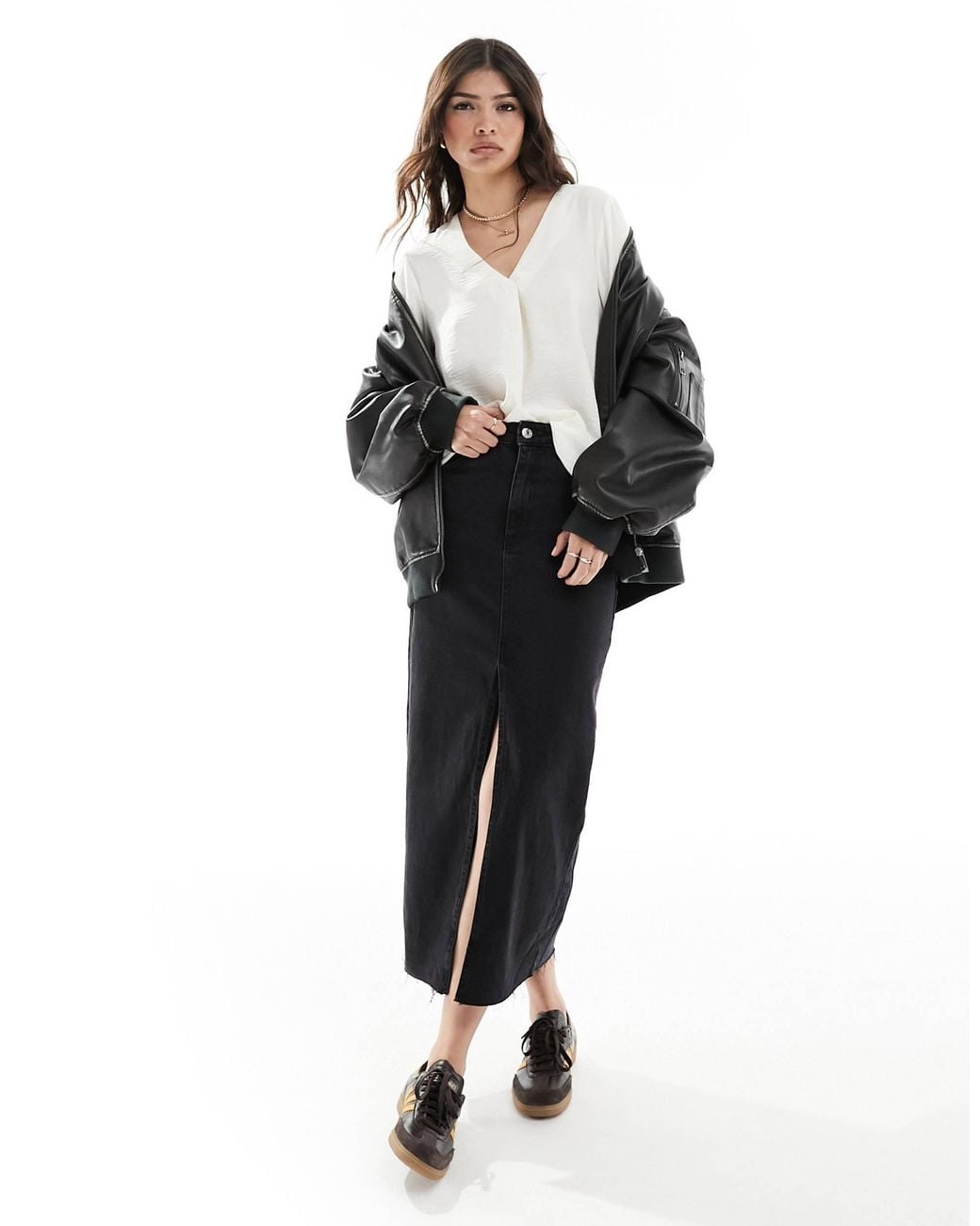 Jdy White V Neck Blouse