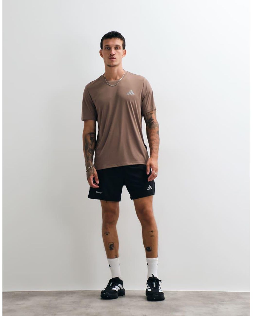 Adidas Originals Brown Adidas Running Essential Run T-Shirt for men