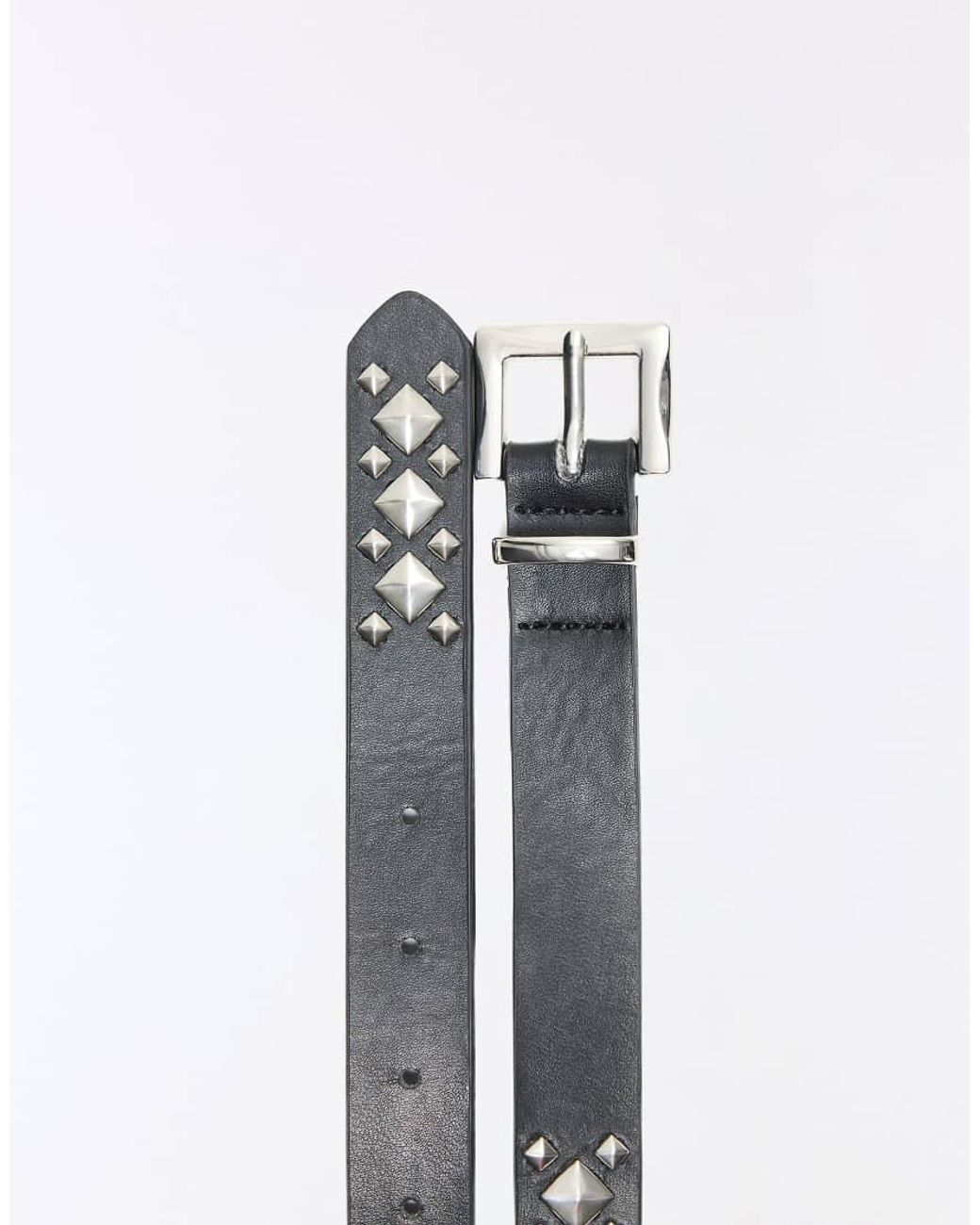 Bershka Black Diamond Stud Belt for men