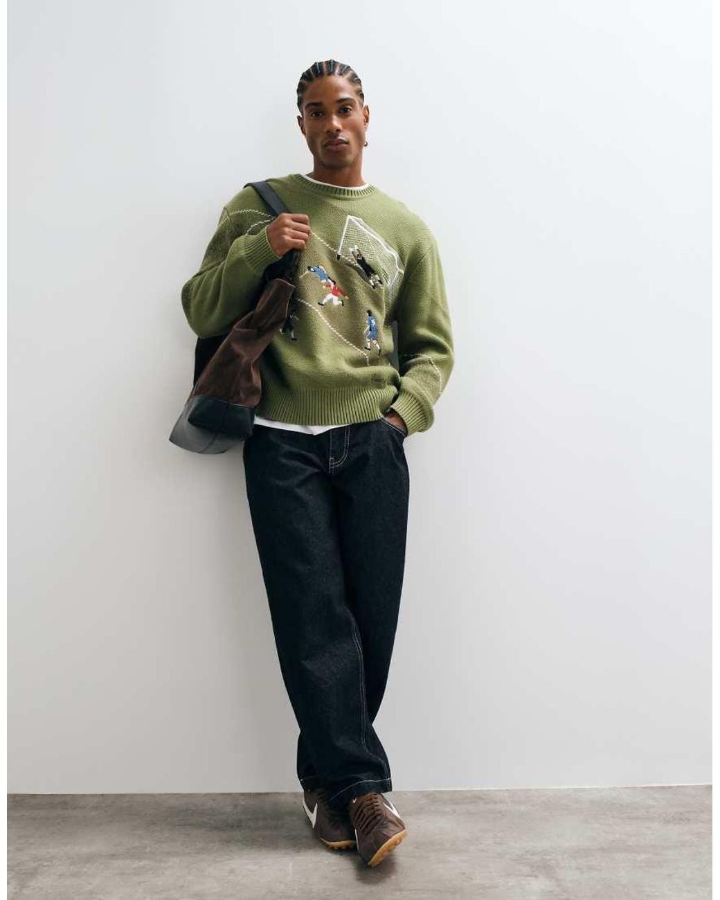 House Of Sunny Green Match Of The Day Jumper for men
