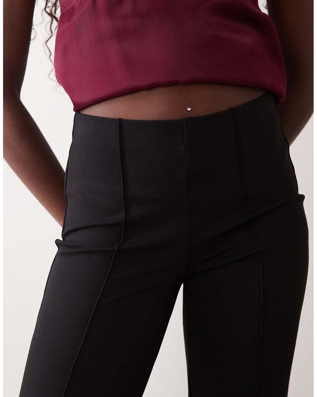 Mango Pink Pleat Front Flared Trouser
