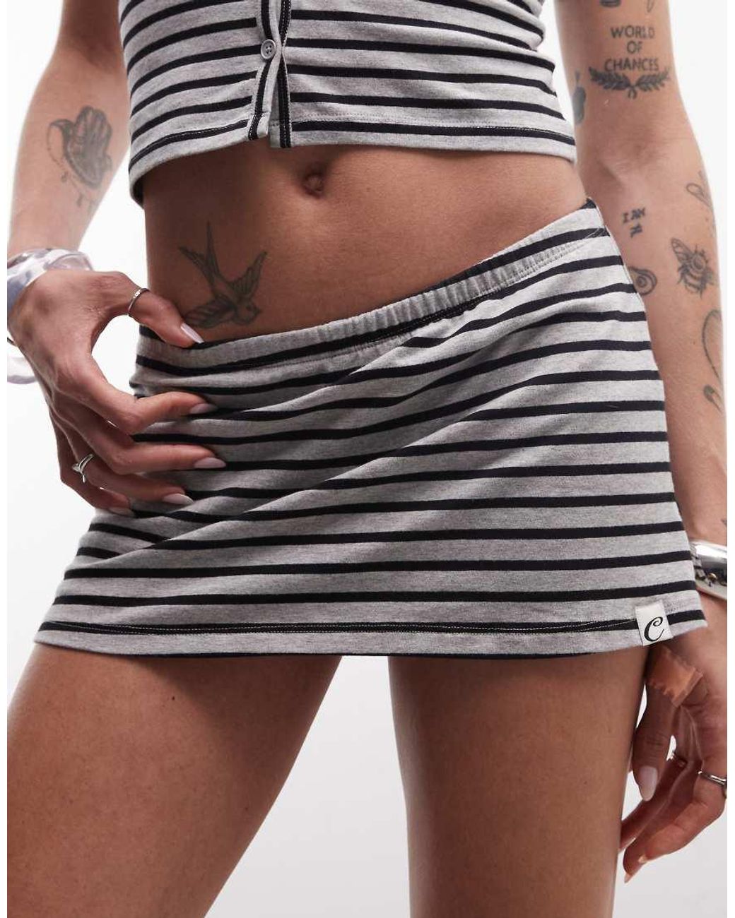 Collusion Gray Mini Skort