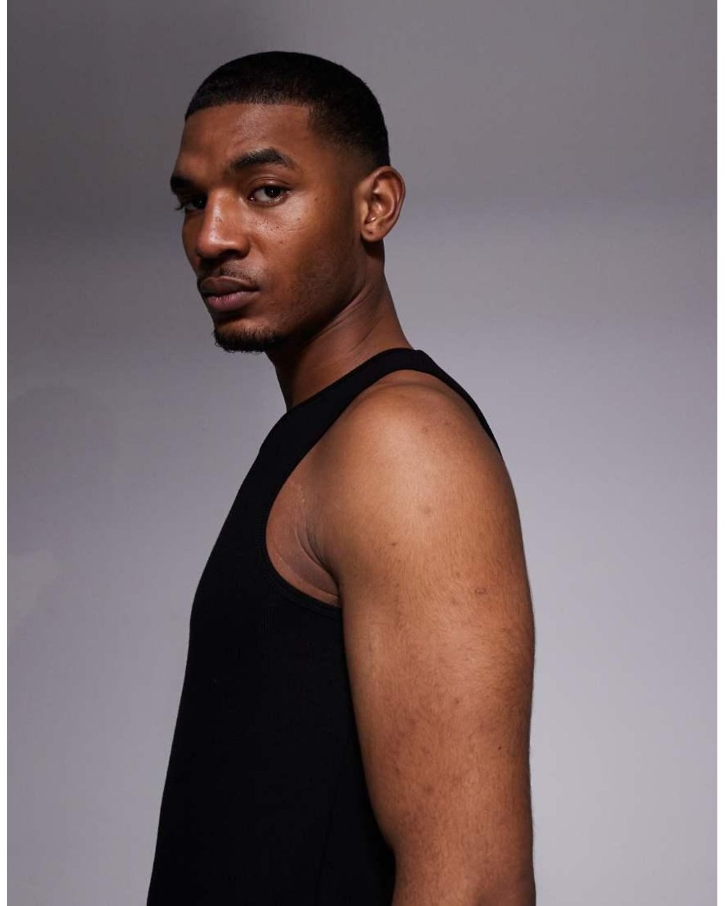 River Island Blue Ribbed Vest for men