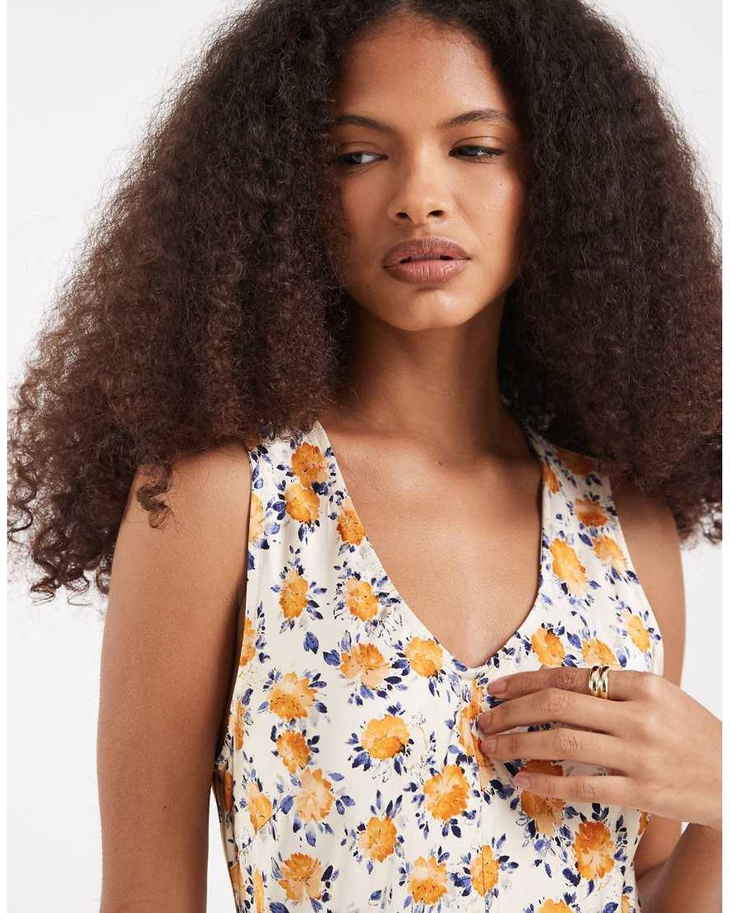 Aware Natural Sleeveless V-neck Maxi Dress