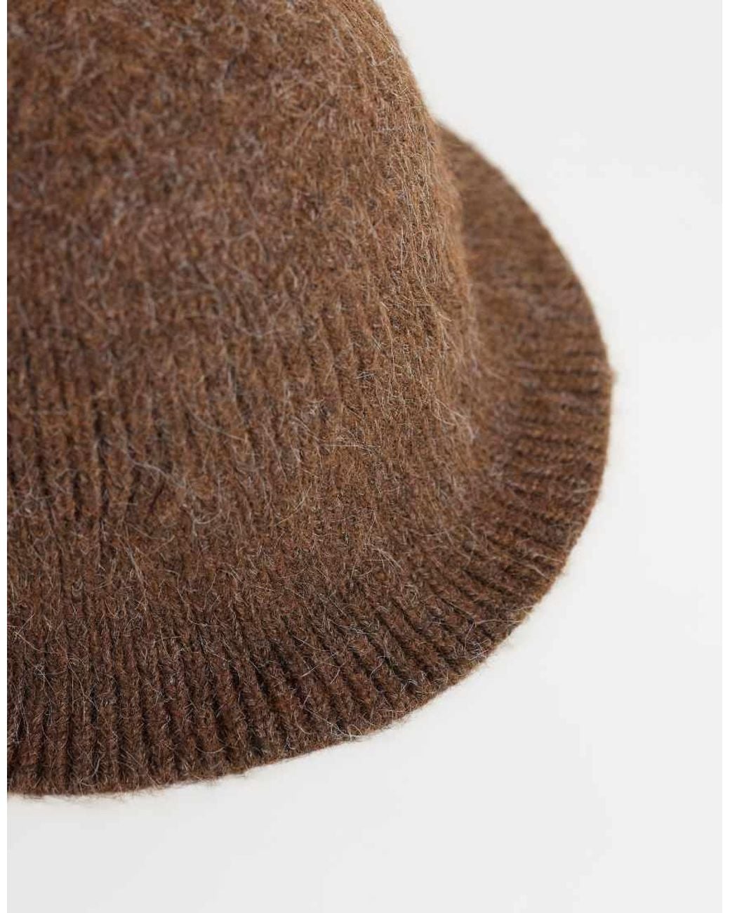 Vero Moda Brown Knitted Bucket Hat