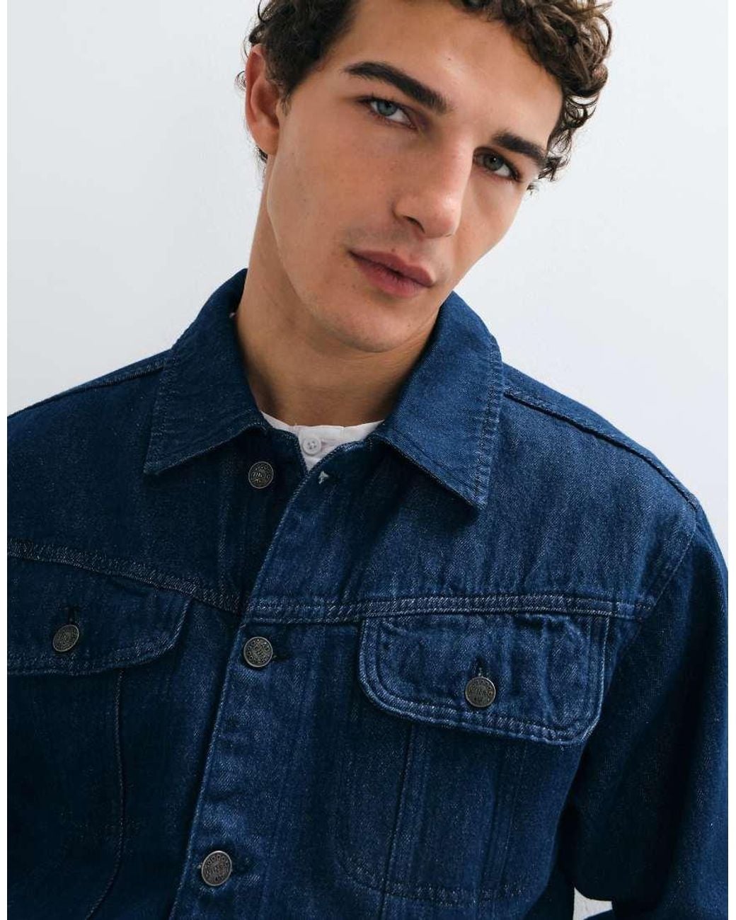 ASOS Blue Co-ord Trucker Jacket for men