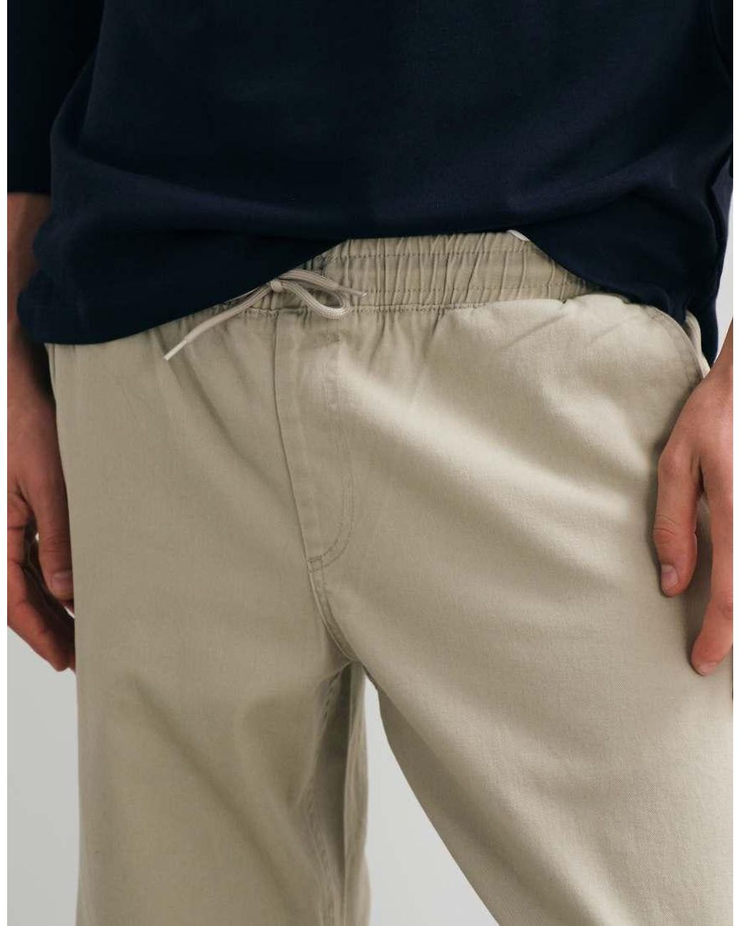 Jack & Jones Blue Straight Fit Drawstring Trousers for men