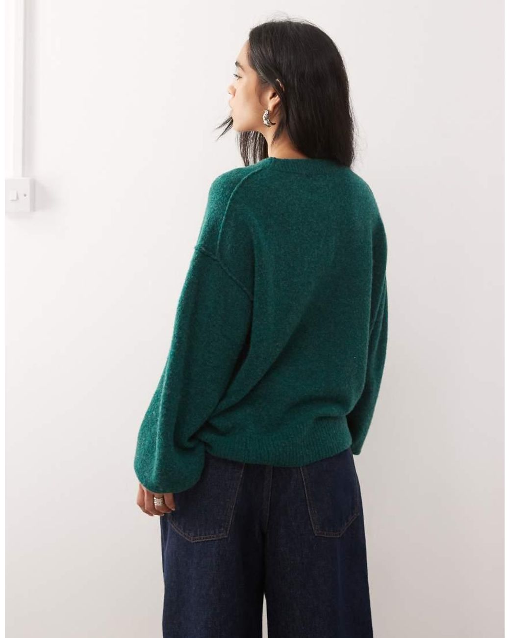 Weekday Green Wool Blend Jumper