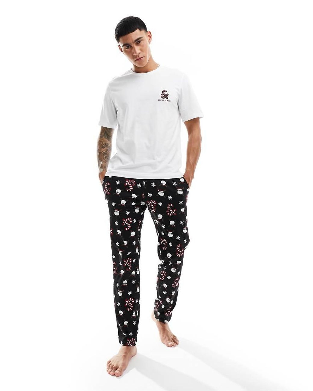 Jack Jones Christmas Loungewear Set in White for Men Lyst UK