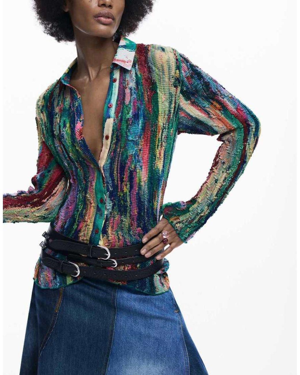 Desigual Multicolor Printed Shirt