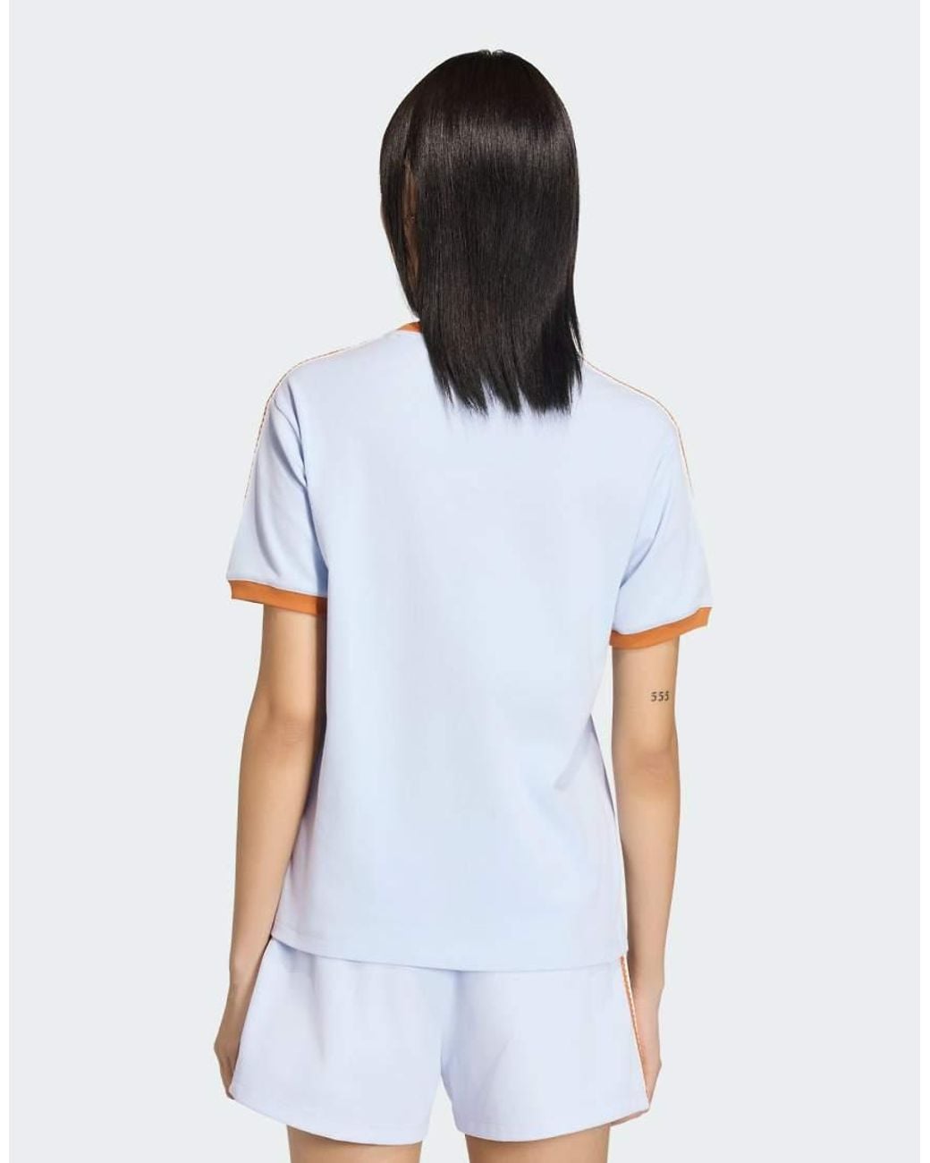 Adidas Originals White Summer Glow Advanced Three Stripes Tee