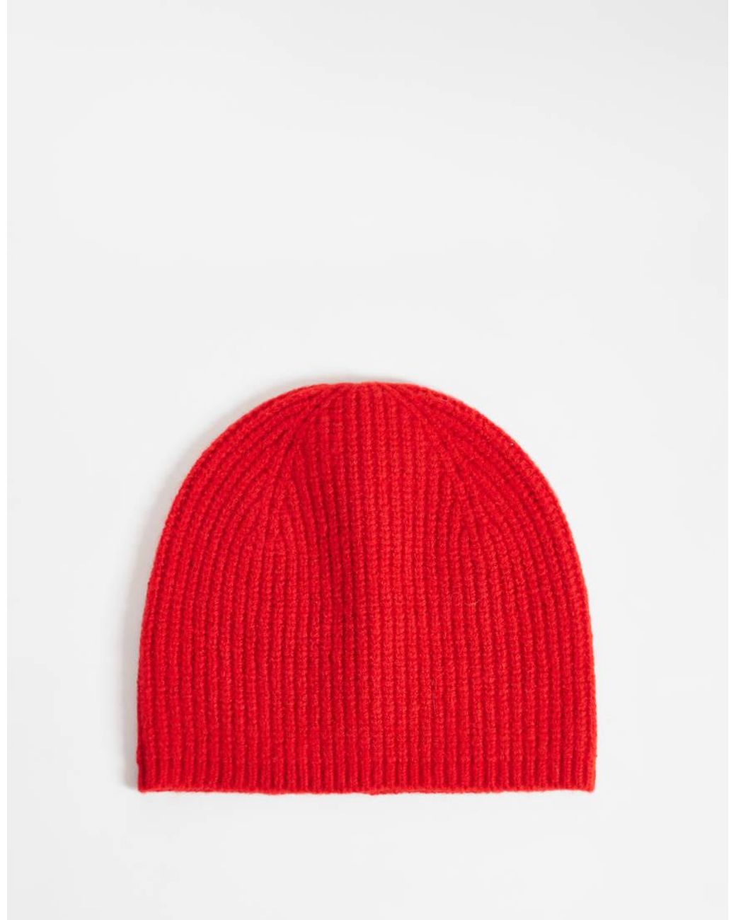 ASOS Geribbelde Beanie in het Red