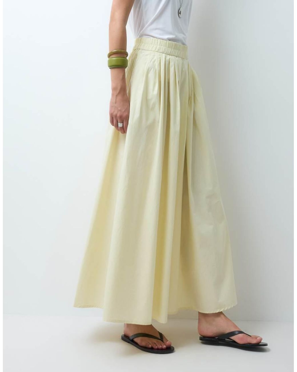 ASOS White Asos Design Tall Elasticated Waist Volume Maxi Skirt