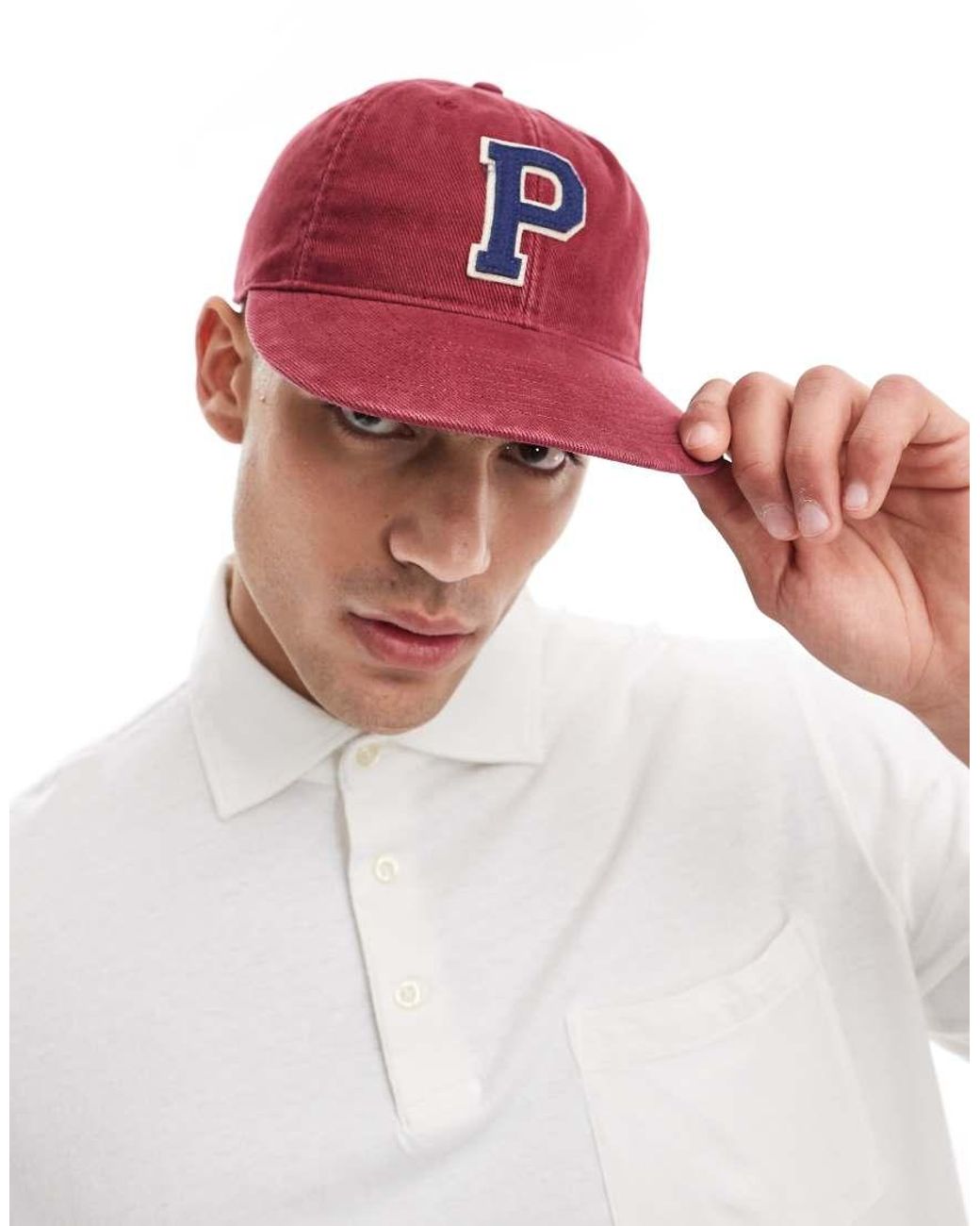 Polo Ralph Lauren Authentic Large P Twill Baseball Cap in Pink for Men Lyst UK