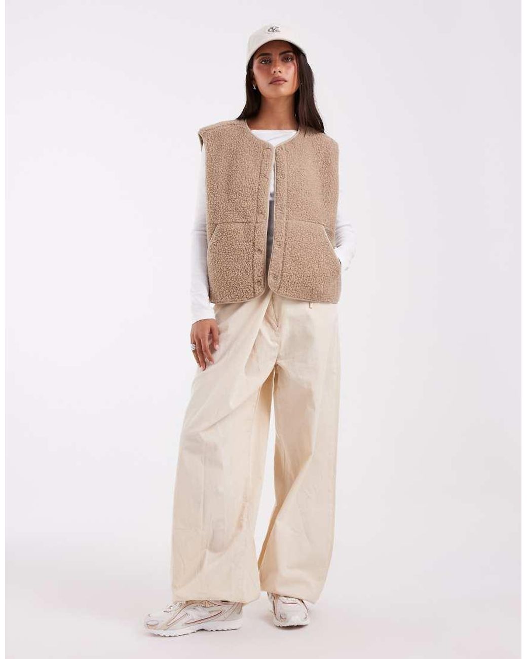 JJXX Natural Teddy Gilet
