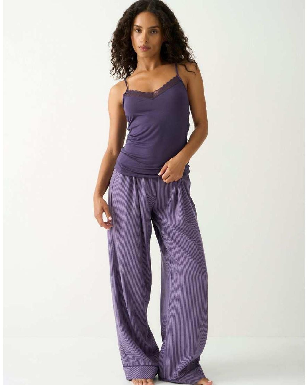Stripe & Stare Purple Pyjama Bottoms
