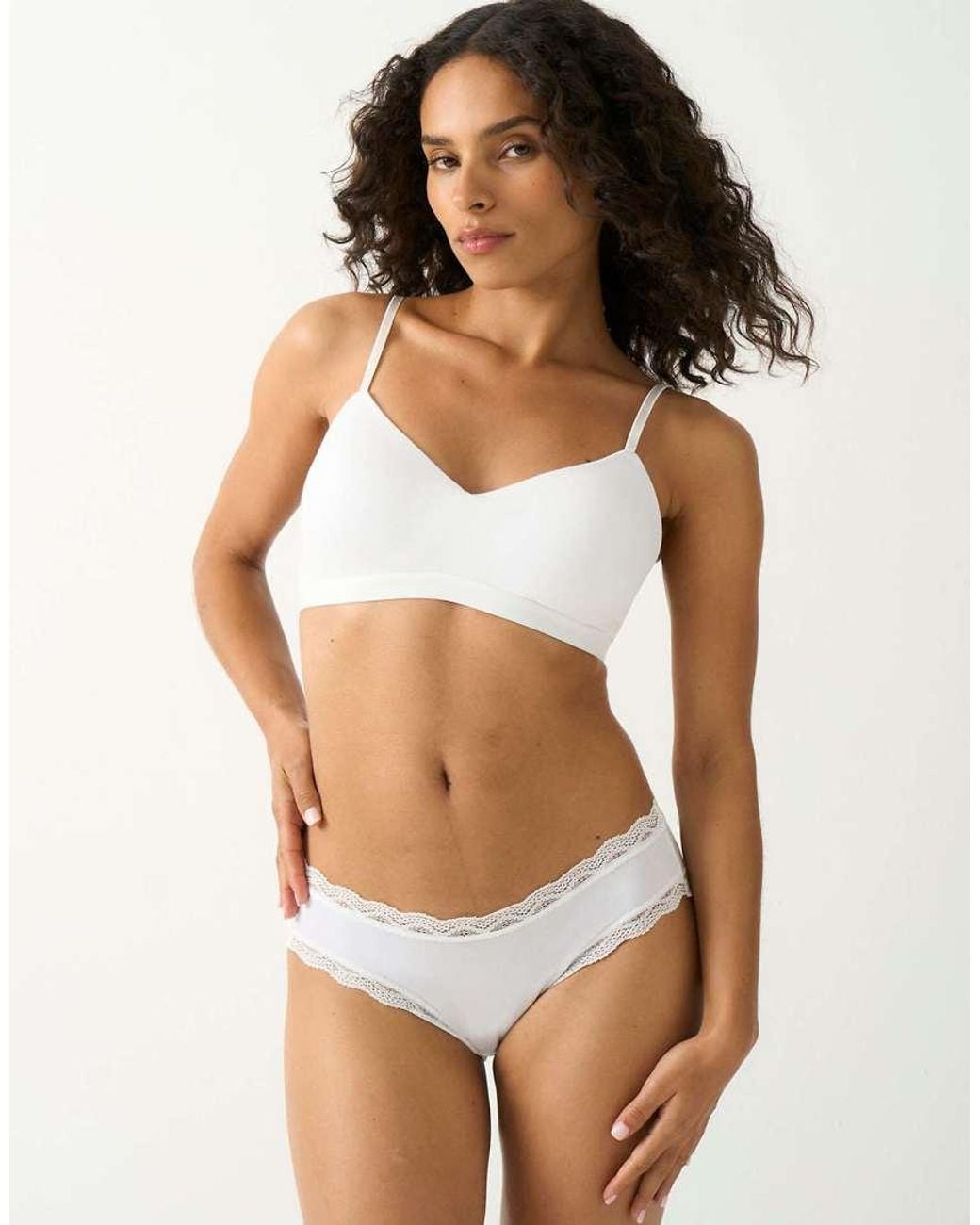 Stripe & Stare White Original Knicker Four Pack