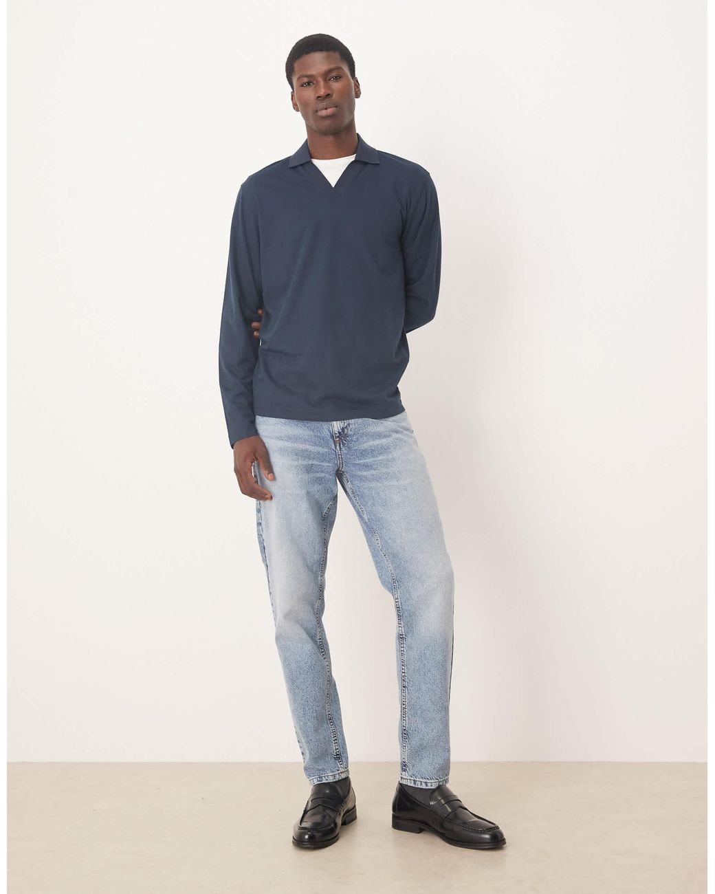 SELECTED – polohemd in Blue für Herren