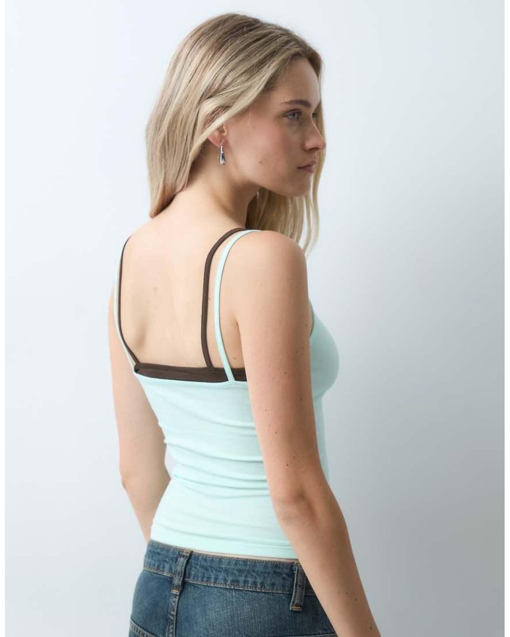 JJXX Blue Double Layer Cami Top